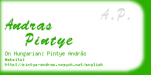 andras pintye business card